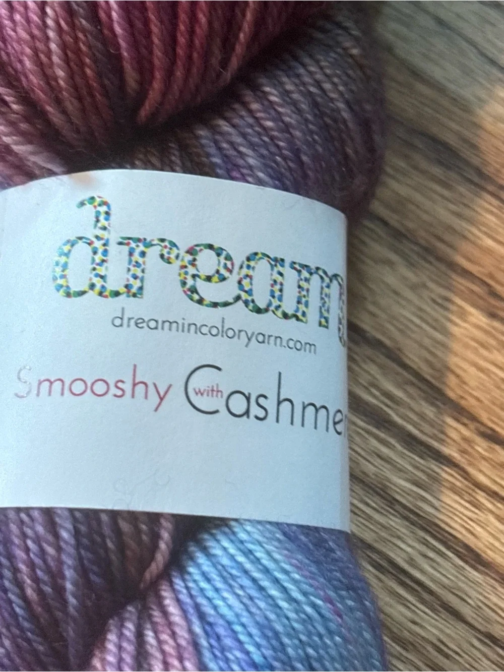 Dream in Color Smooshy Cashmere Yarn Purple Blue Fingering My Fair Lady Knitting
